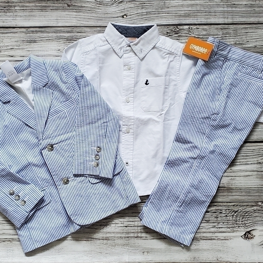 Gymboree Spring Jubilee Set Seersucker Print NWT